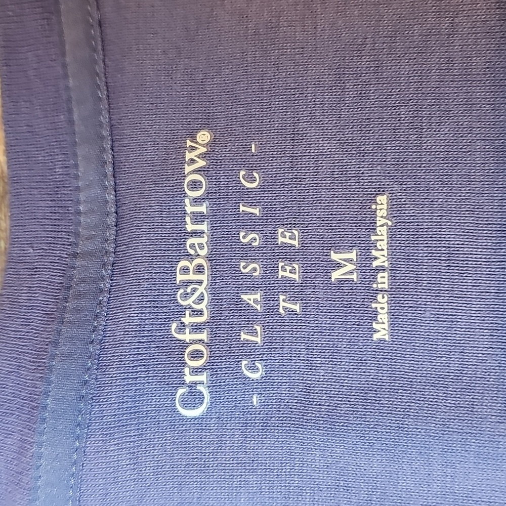 NEW CROFT & BARROW BLUE SHORT SLEEVE V NECK PULLOVER T-SHIRT - Picture 9 of 11